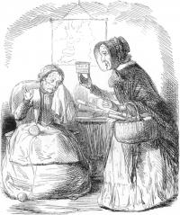 Irish panacea. (PUNCH) Peel presentsRussell with a panacea for the 'dreadful Irish toothache'-the encumbered estates bill.