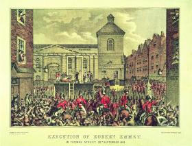 Execution of Robert Emmet, in Thomas Street, 20th September 1803. (National Library of Ireland)