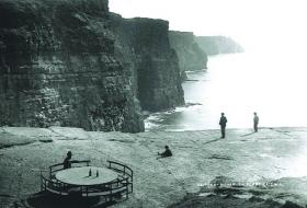 The iron picnic table built by O’Brien for the convenience of visitors. (National Library of Ireland)