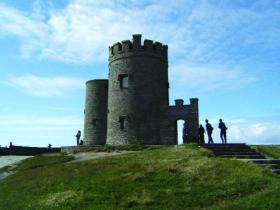 O’Brien’s Tower, the Cliffs of Moher’s first ‘visitor centre’, described by Samuel Lewis in 1833 as ‘an ornamental building in the castellated style’. (Perry McIntyre)