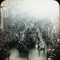 The funeral of Charles Stewart Parnell—one of many photographs that add atmosphere to the gallery.
