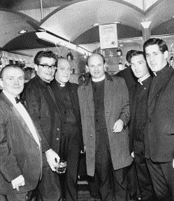 Eamonn Casey at the Galwaymen's Association dinner at the Camden Irish Centre, London, 1969-his subsequent fall from grace was all the more painful because of his positive reputation as an activist bishop. (Paddy Fahy, Brent Archive)