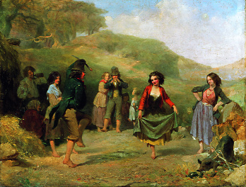 Trevor Fowler's Children Dancing at a Crossroads-an identical subject viewed through mid-nineteenth-century eyes. (National Gallery of Ireland)