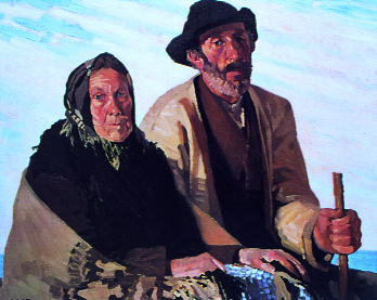 Lamb's A Quaint Couple, 1930-by this time the artist's eye had become more attuned to western dress and lifestyle. (Crawford Municipal Art Gallery, Cork, courtesy of the artist's estate)