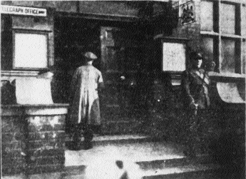 The Central Telegraph Office, Amiens street being closed in consequence of the officials' strike. A large picket stationed here was placed under arrest after having been warned to disperse'. (Freeman's Journal, 12 September 1922)