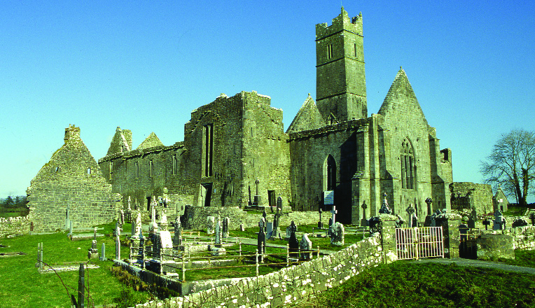 Quin Abbey-one of at least 34 churches in County Clare completely rebuilt in the fifteenth and early sixteenth centuries. (Department of the Environment, Heritage and Local Government)