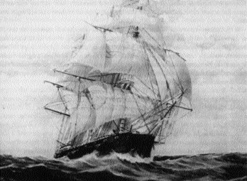 Hercules, a converted Russian merchant ship-flagship of Brown's improvised navy in 1814.