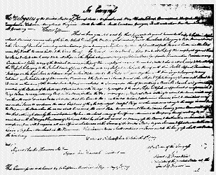Benjamin Franklin's 1779 commission to Stephen Marchant of the Black Prince. In reality Ryan was the captain but the American Congress could only issue commissions to citizens of the United States.