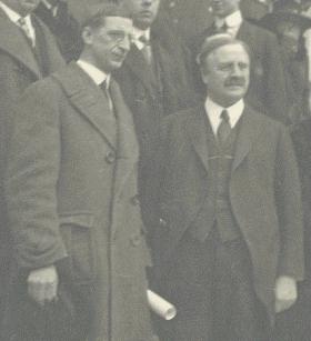Dev with Judge Daniel Cohalan—their personality differences masked a deeper ideological conflict between the Irish-American nationalism represented by the Friends and the Irish nationalism of Sinn Féin. (De Valera Papers, UCD Archives. Courtesy of the UCD-OFM Partnership)