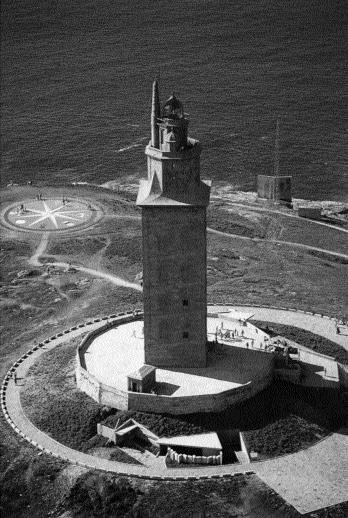 The real ‘tower of Bregon'-a third century AD Roman lighthouse still standing in Coruí±a [Brigantia or Brigantium]. (C. Picallo)