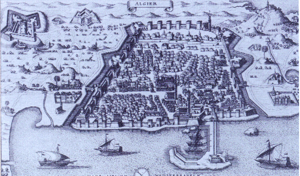 A view of Algiers from Pierre de Montmartin's Neuwe Archonologia Cosmica (Frankfurt, 1646). (Library of Congress)