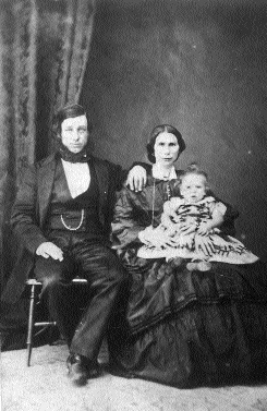 Bridget (née Hartigan) and Will Hine with daughter Caroline in 1862.