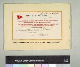 The other known surviving Titanic ticket, at the Merseyside Maritime Museum. (National Museums Liverpool)