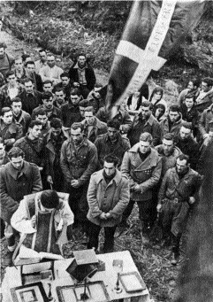 Basque soldiers celebrate Mass before battle, 1937. (David Seymour, Magnum Photos, Inc.)