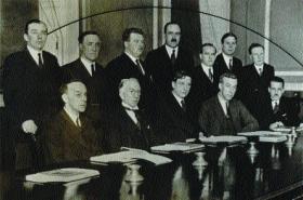 De Valera’s cabinet in 1932. De Valera did not consult them about the constitution, so tight was the drafting process.