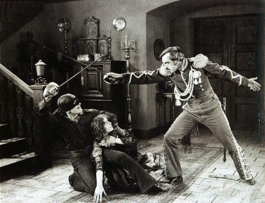Hollywood takes over-Douglas Fairbanks in The Mark of Zorro (1920).