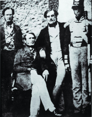 William Smith O'Brien (seated) and Thomas Francis Meagher under guard while under sentence of death.
