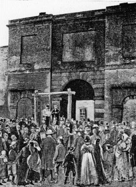 Execution of Thomas Russell at Downpatrick Jail, October 1803. (Ulster Journal of Archaeology)