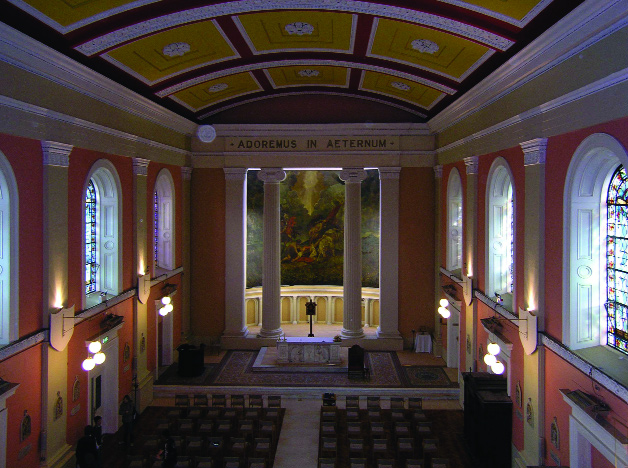 Interior view of St Paul's, looking towards the altar.