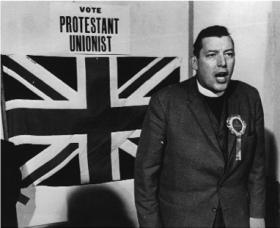 Revd Ian Paisley in 1969—never showed ‘remorse for intemperate speech’ yet remained adept at keeping a safe distance between himself and paramilitary loyalism.