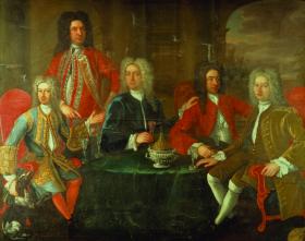 James Worsdale’s painting of the Hell-Fire Club, Dublin. Mrs Pilkington’s triumph was to catch the attention of the leisured gentlemen who frequented such clubs. (National Gallery of Ireland)