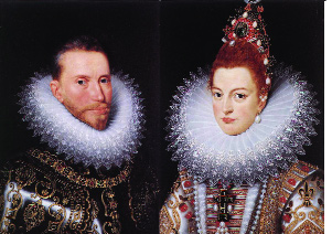 Ruler of the Spanish Netherlands, Archduke Albert of Austria and his wife Isabella. (Groeninge Museum, Bruges)