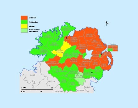 The December 1910 general election result in Ulster. (Sarah Gearty)