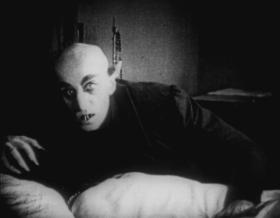 Still from the German expressionist silent film Nosferatu (1922), one of over 150 films inspired by Stoker’s Dracula.