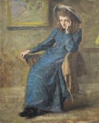 Portrait of Eva Gore-Booth painted by her sister, Countess Markievicz. (Lissadell Collection)