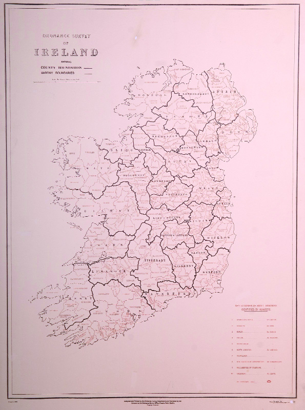 Ireland's counties and baronies. (Ordnance Survey)