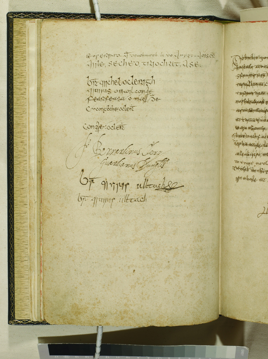 Signature page of the Annals of the Four Masters, including Mí­cheál í“ Cléirigh. (UCDâ€“OFM Partnership)