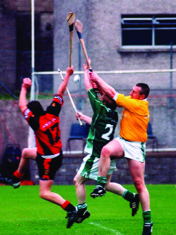 Down v. Fermanagh in the 2004 Ulster Junior Hurling final. The Irish attachment to such units as the townland, parish and county is kept alive by the divisions used for forming teams by the GAA.