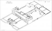 Plan of a workhouse designed to hold 400 to 800 people.