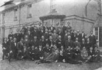 Valentia Island Staff 1916. Tim Ring is on the extreme left, middle row, standing.