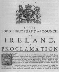 1747 proclamation against combination.(COURTESY OF THE NATIONAL ARCHIVES, IRELAND)