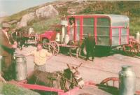 Irish farmers meet creamery lorry (john Hinde 1957).