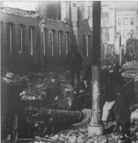 Scene of the devastation caused by theburning of Cork City 11 December 1920. (CORK EXAMINER)