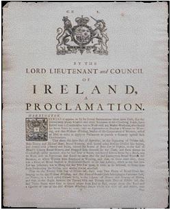 Proclamation regarding workers in the clothing trade, 1747 Dublin, class 5.