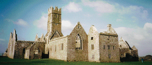 Ross Errilly Franciscan friary as seen from the south-east.