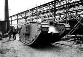 Mark IV tank manufactured in Glasgow during the First World War. (Glasgow University)