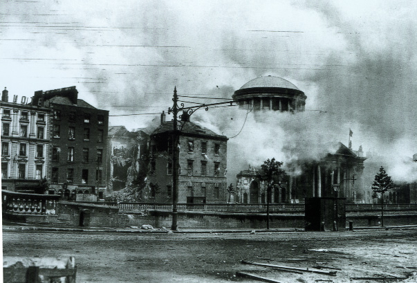 The fall of the Four Courts. Once the battle for Dublin had resulted in a clear-cut victory for the Free State army, the uncertain course of developments before July gave way to a much more decisive pattern. (George Morrison)