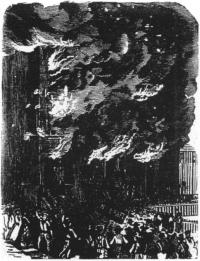 New York's Orphanage for Coloured Children burns during the 1863 draft riots. The rioters were mainly poor Irish,enraged at what they considered unfair application of draft laws. Their main targets were blacks,recruiting officers and soldiers.