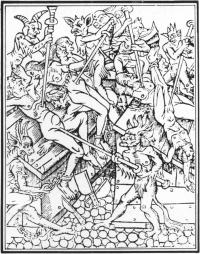 Patrick's Purgatory - the torment of the nails, Le grand calendier et compost des Bergiers compose par le bergier de la Grand Montagne.(Jean Cantarch, Lyon 1551)