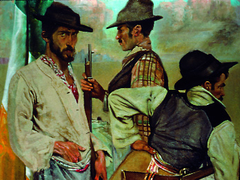 Sean Keating's The Men of the West-a romantic work with its subjects portrayed as heroic figures. (Hugh Lane Municipal Gallery of Modern Art, Dublin, courtesy of the artist's estate)