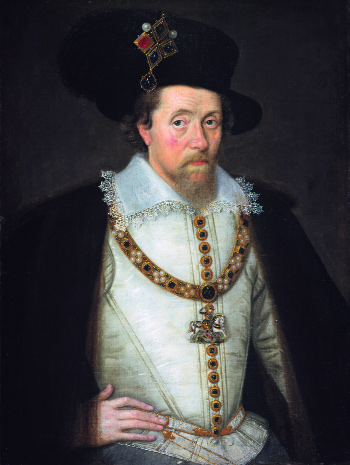 James VI-he left decentralised Scotland to reign as James I in centralised England. (Scottish National Portrait Gallery)