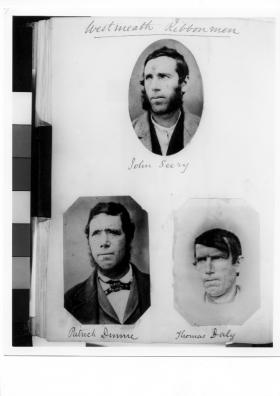 The Fenian look was urban and fashionable, especially when compared to these three suspected Westmeath Ribbonmen arrested in the same period under the Habeas Corpus Suspension Act.