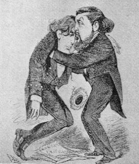 Willie consoling brother Oscar on the failure of his play Vera in 1883.