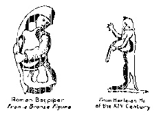 ‘The Bagpipe, its Antiquity and Distribution'-drawings from O'Neill's Irish Minstrels and Musicians.