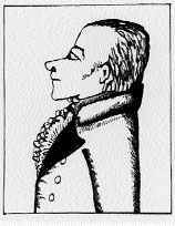 Caricature of the Revd. John Cleland, handler of Nicholas Mageean who infiltrated the United Irishmen in Ulster. (Ulster Museum)