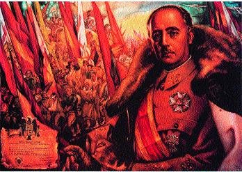 Propaganda poster of Franco as ‘saviour' engaged in a religious crusade. 